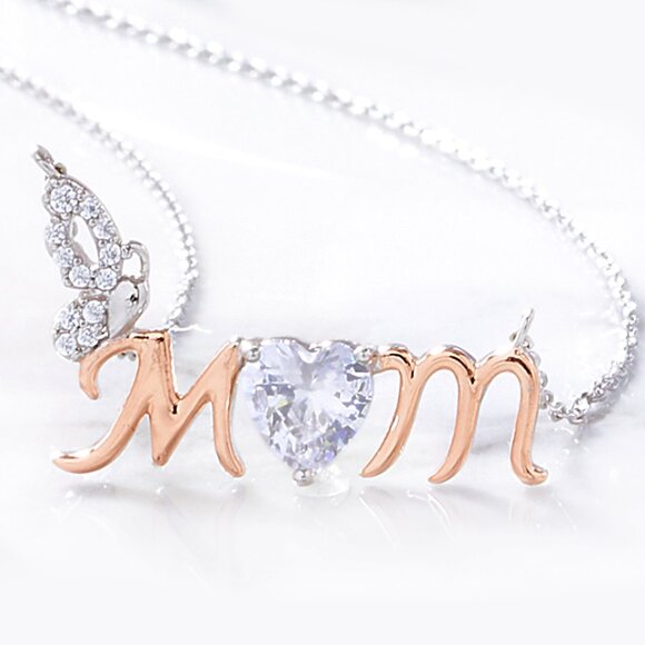 Mom Heart Necklace, Charmed Aroma Mothers Day Necklace Collection - Picture 3 of 4